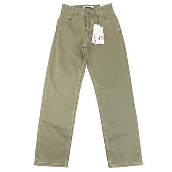 NWT ZARA High Rise Ankle Length Comfort Regular Fit Womens Jean Sz 0 - Picture 4 of 9